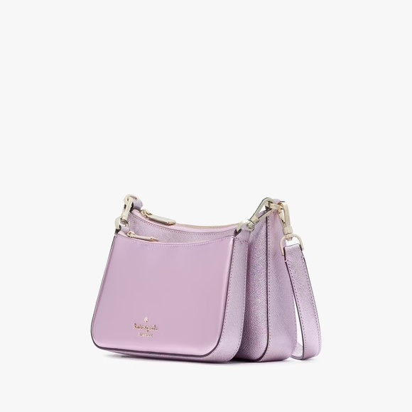 Kate Spade Duet Patent Crossbody Duo Quartz Pink NWT - Picture 4 of 6